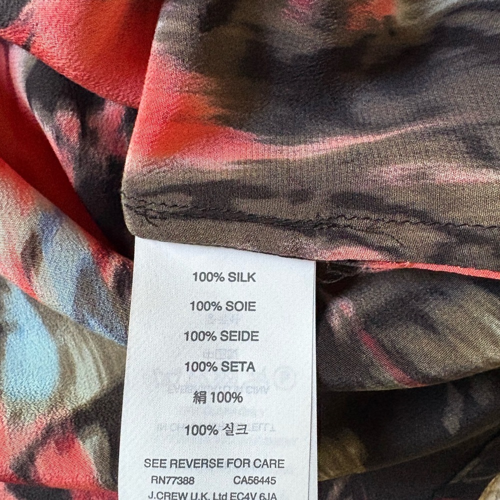 J. Crew Keyhole Silk Shell in Floral Splash - Picture 11 of 12